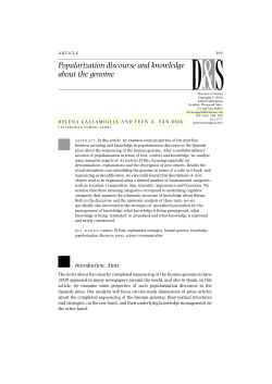 Popularization discourse and knowledge about the genome