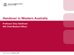 Professor Gary Geelhoed: WA picture (PDF 910KB)