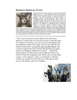Boudicca`s Speech (ca
