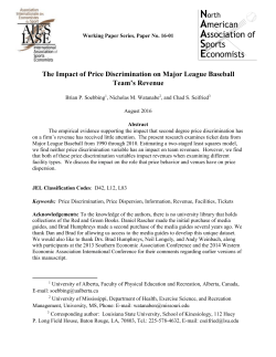 The Impact of Price Discrimination on Major League Baseball