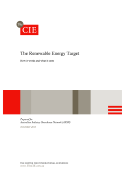 The Renewable Energy Target