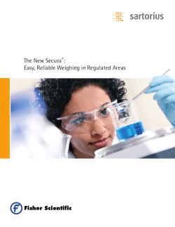 The New Secura&reg;: Easy, Reliable Weighing in Regulated Areas