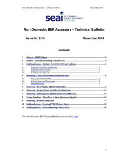 Non Domestic BER Assessors &ndash; Technical Bulletin