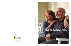 improving lives - Acadia Pharmaceuticals