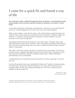 I came for a quick fix and found a way of life - Al