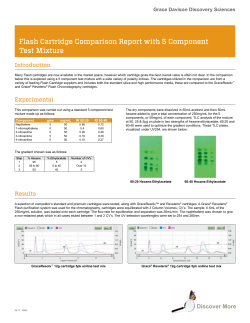 Flash Cartridge Comparison Report with 5 Component Test Mixture