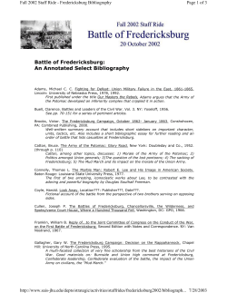 Battle of Fredericksburg - Bull Run Civil War Round Table
