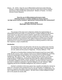 Does the use of differentiated performance tasks