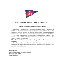 Microphones on Coaches During Games