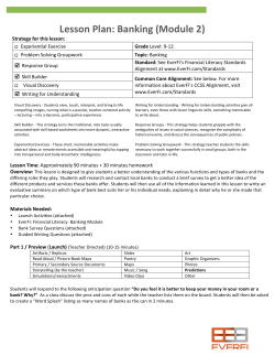 Lesson Plan: Banking (Module 2)
