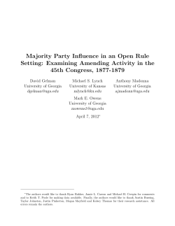 Majority Party Influence in an Open Rule Setting