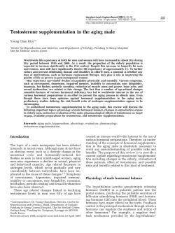 Testosterone supplementation in the aging male