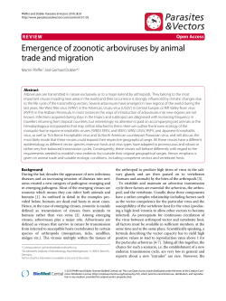 Emergence of zoonotic arboviruses by animal trade and migration