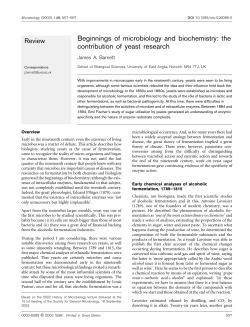 Beginnings of microbiology and biochemistry: the contribution of