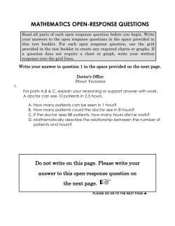 Doctor`s Office &ndash; Direct Variation