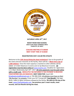 Meet Info - Charlotte Heat Track Club