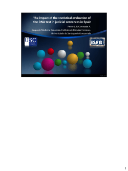 Prieto L and Carracedo A. The impact of the statistical evaluation of