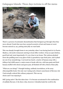 Foodtripper Galapagos Islands