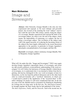 89 / Marc Nichanian, Image and Sovereignty
