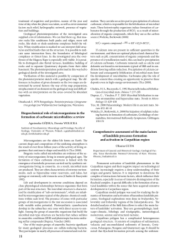 Biogeochemical role of microorganisms in the formation of