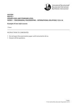 History Rt 2 Paper 1 Specimen - IB DP History 2016-2017