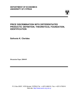 PRICE DISCRIMINATION WITH DIFFERENTIATED PRODUCTS