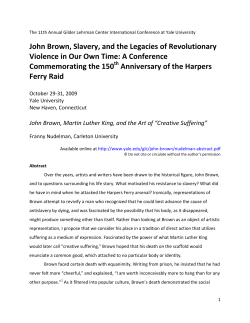 John Brown, Martin Luther King, and the Art of