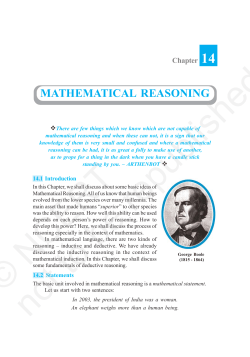 Mathematical Reasoning