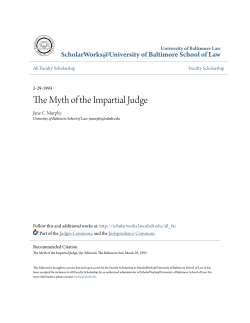 The Myth of the Impartial Judge - ScholarWorks