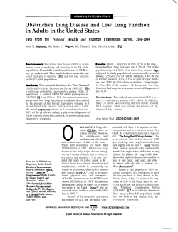 Obstructive Lung Disease and Low Lung Function
