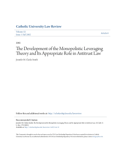 The Development of the Monopolistic Leveraging Theory and Its