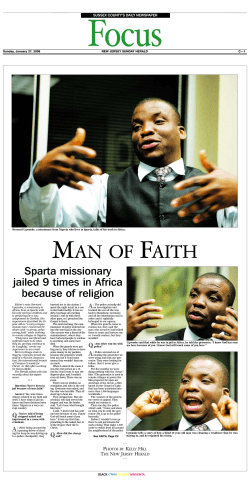 Sparta missionary jailed 9 times in Africa because of religion