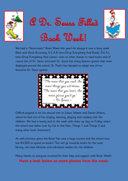 A Dr. Seuss Filled Book Week!
