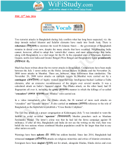 PDF, 22 July 2016 Two terrorist attacks in Bangladesh