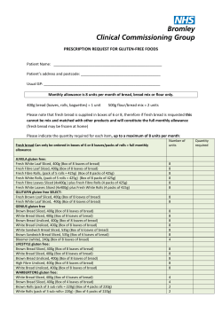 prescription request for gluten-free foods