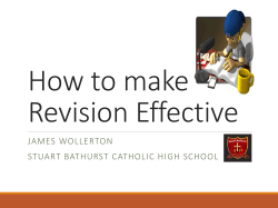 Parental Engagement - Revision Techniques