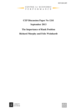 The Importance of Rank Position