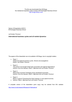 International business cycles and oil market dynamics