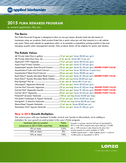 2015 plma rewards program