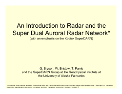 SuperDARN Radar Fundamentals