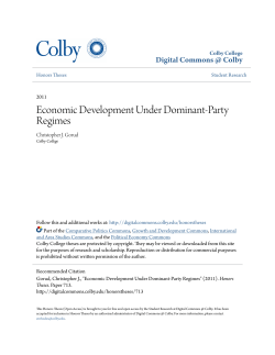 Economic Development Under Dominant-Party Regimes