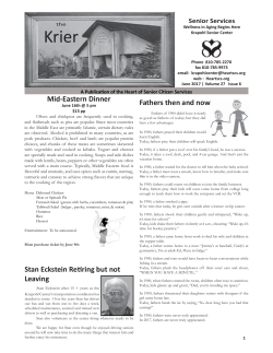 Newsletter - Krapohl Senior Center