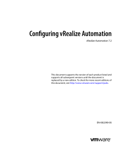 Configuring vRealize Automation