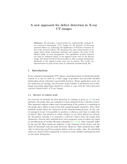 A new approach for defect detection in X