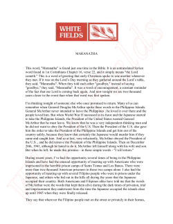 MARANATHA This word, "Maranatha" is found just one time in the