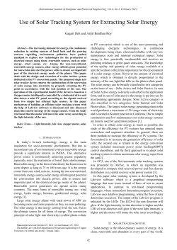 Use of Solar Tracking System for Extracting Solar Energy