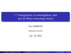 C1-triangulation of semialgebraic sets and de Rham homotopy theory