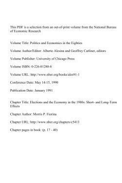 Elections and the Economy in the 1980s: Short- and Long