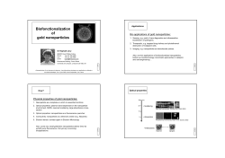 Biofonctionalization of gold nanoparticles
