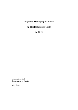 Projected Demographic Effect on Health Service Costs in 2015